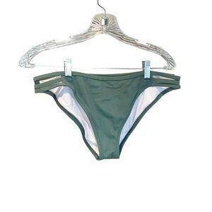 EUC Shade & Shore Bikini Bottom Strappy Sides Green Large